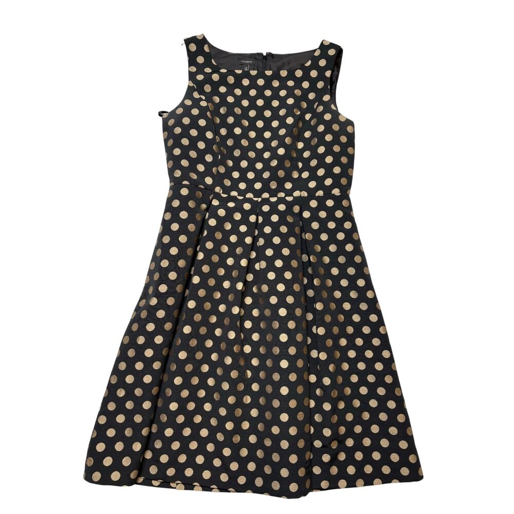 Talbots Polka Dot Fit & Flare Dress SZ 12